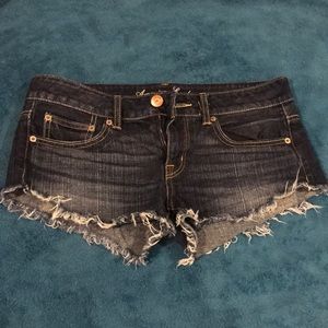 AE Cut Offs dark denim shorties